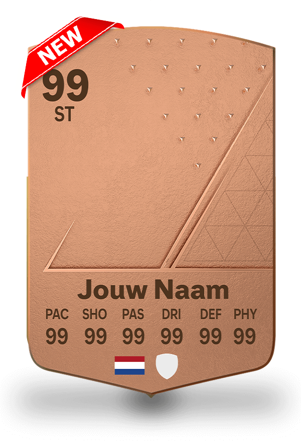 FC24 Kaart Brons Standaard - eigen fifa kaart