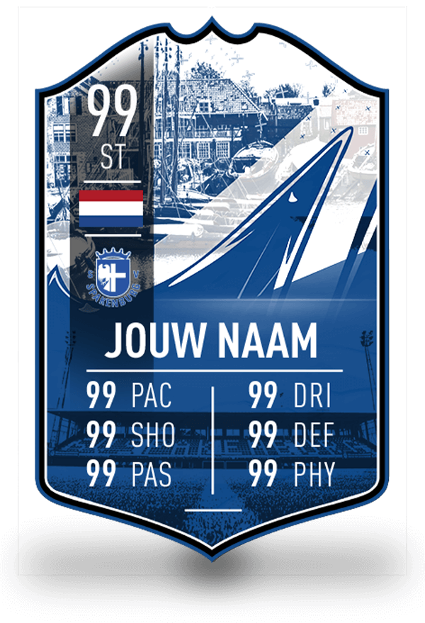 Clubkaart sv Spakenburg - Eigen Fifa Kaart - Maak je eigen Fifa kaart