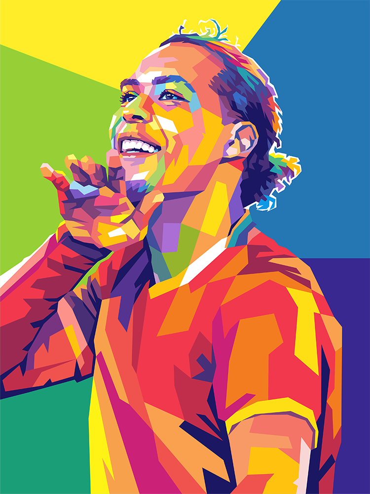 Pop Art Voetbalbord Virgil